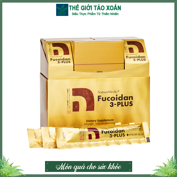 Fucoidan 3-Plus Nhật Bản Dạng Nước, Hộp lớn 50 gói