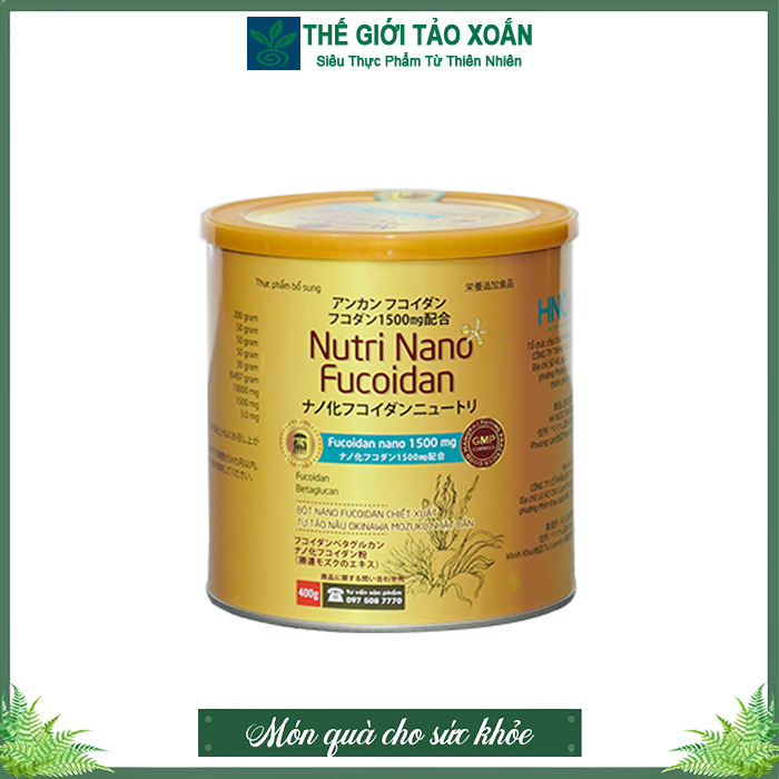 Nutri Nano Fucoidan - Dùng cho người ung thư, tiểu đường, ăn chay, ăn kiêng. Hộp 400g