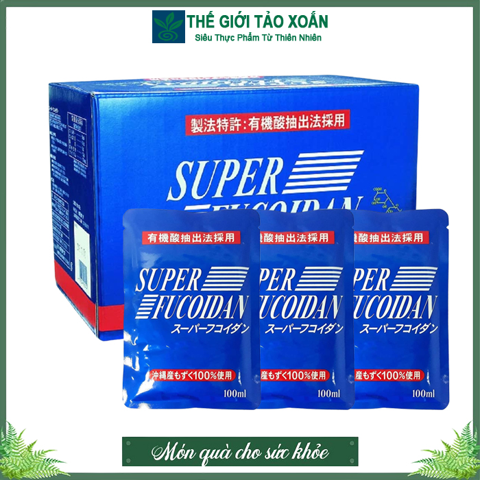 Super Fucoidan Nhập Khẩu chính hãng Nhật Bản. Hộp 30 gói