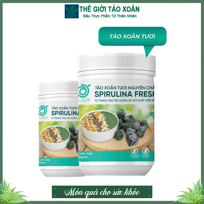 Tảo xoắn tươi nguyên chất spinutri hộp 330g